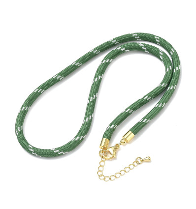 45cm - collier corde beige