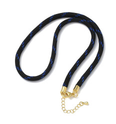45cm - collier corde bleu electrique