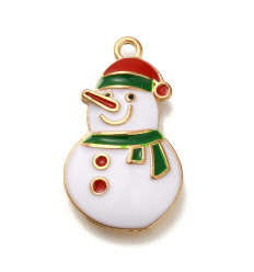 Pendentif bonhomme de neige émaillée