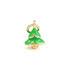 Pendentif sapin de Noël émaillé