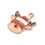 Pendentif tête de renne + bonnet émaillé