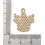 Pendentif tête de renne + bonnet émaillé