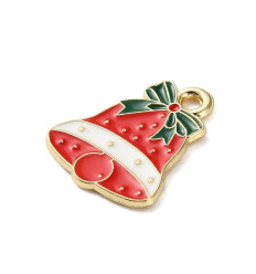 Pendentif cloche de noël émaillée