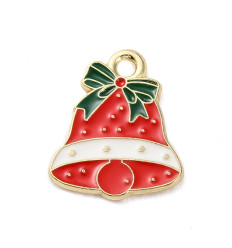 Pendentif cloche de noël émaillée