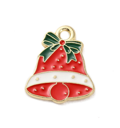 Pendentif cloche de noël émaillée