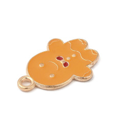 Pendentif petit biscuit heureux émaillé
