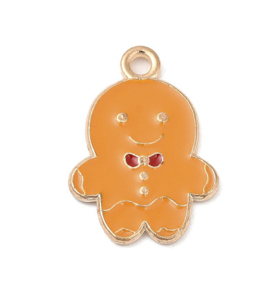 Pendentif petit biscuit heureux émaillé