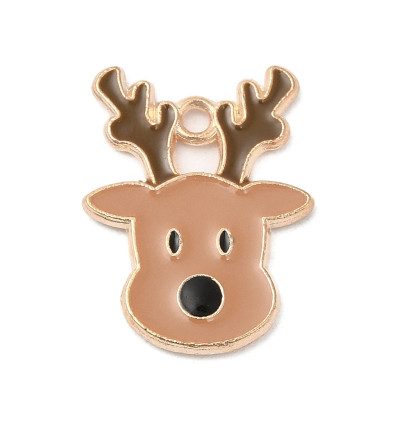 Pendentif tête de renne émaillé