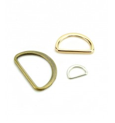 Anneaux demi-lune métallique 20mm - bronze